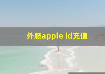 外服apple id充值